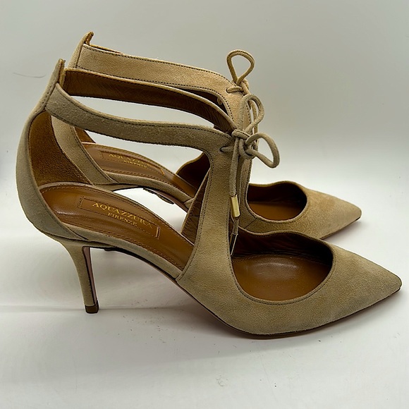 Aquazzura Firenze Beautiful Tan Suede Stiletto Heel Shoes *Sz 36/US Sz 6* 🔥🔥 - Picture 3 of 7